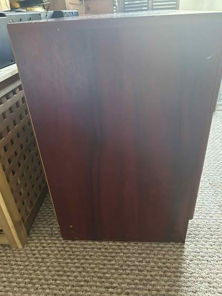 Photo of free Two dark wood (bedside) cabinets (Colinton Mains EH13) #4