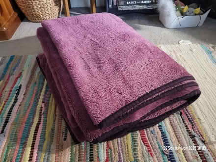Photo of free Pinky/purple blanket/throw (Moseley B13) #3