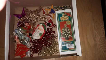 Photo of free Box Of Christmas Tree Decorations & Mini Fibre Optic Tree (Cressex HP12) #1