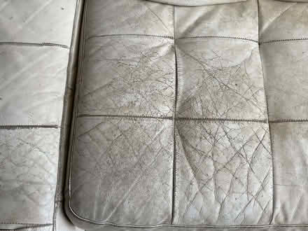 Photo of free Natuzzi Cream Leather L-shaped Sofa (Stone Street TN15) #2