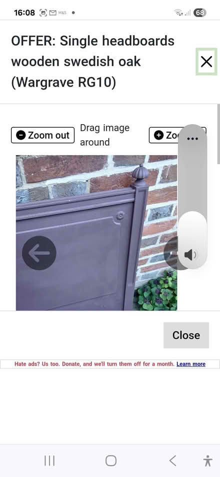 Photo of free Single wooden headboards from sweden (Wargrave RG10) #1