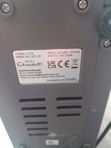 Photo of free Hotel Chocolate Coffee Machine (Aveley RM15) #2