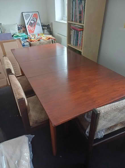 Photo of free Large dining room table with 4 chairs (Bilton CV22) #1