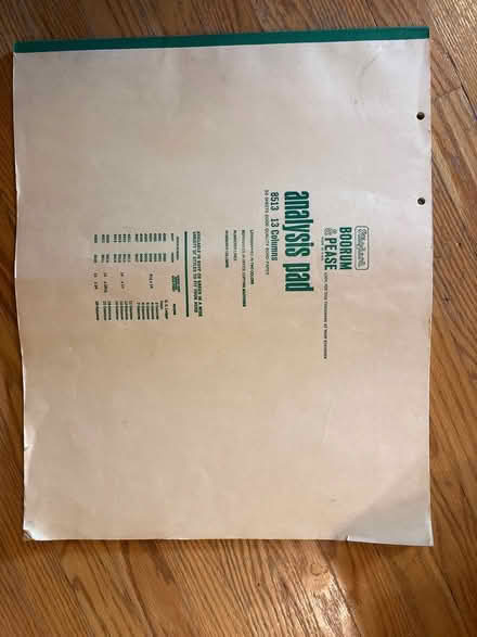 Photo of free 13 Column Analysis Pad (Central Etobicoke) #1