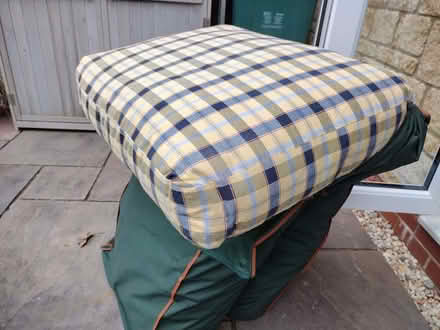 Photo of free Four feather-filled seat cushions (Radstock) #1