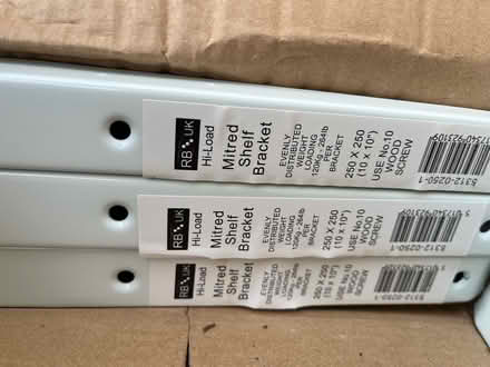 Photo of free 6 metal mitred shelf brackets (Worthing BN11) #2