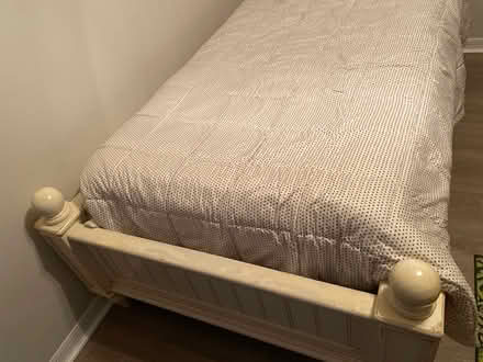 Photo of free Antique white twin bed (Tampa Palms) #2