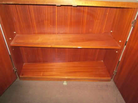 Photo of free Teak + teak Veneered Vintage 70s sideboard cupboard Dr (Canonbury N1) #4