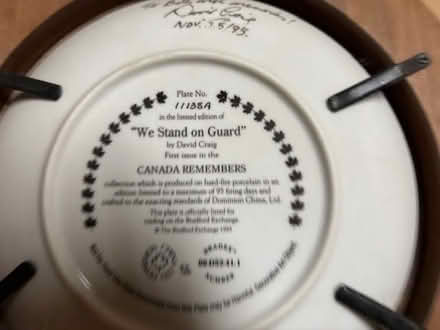 Photo of free "We Stand on Guard" Collector Plate (Orleans) #2