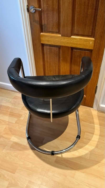 Photo of free 2 Leather & Stainless Steel Chairs (Witney OX29) #2