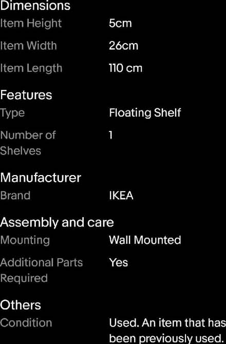 Photo of free ikea lack floating shelf (Eton SL4) #4