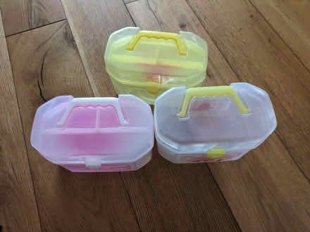 Photo of free 3 plastic craft boxes (Holt Park LS16) #1