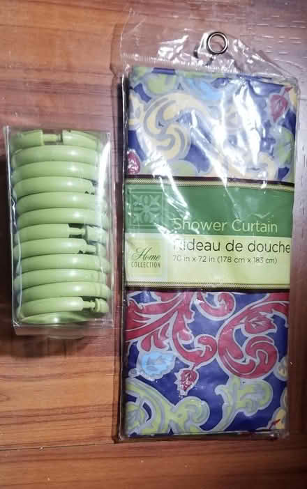 Photo of free 2 new shower curtains with rings (Fordham Rd Bronx.) #1