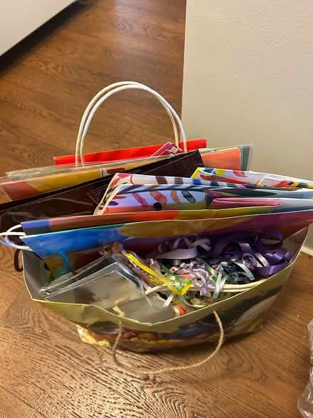 Photo of free Bag of gift bags and ribbon (North Berkeley) #1