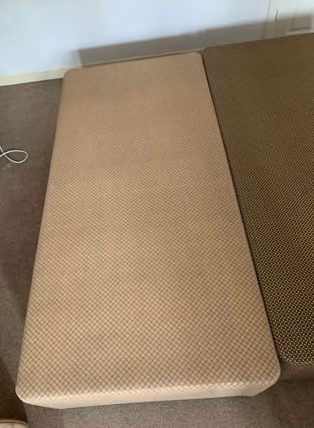 Photo of free Two single divan beds with wheels (Market Harborough LE16) #2