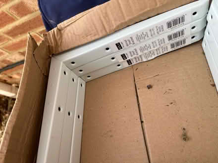 Photo of free 6 metal mitred shelf brackets (Worthing BN11) #1