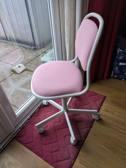 Photo of free Ikea Childs Pink White Office Chair (Epsom KT18) #1
