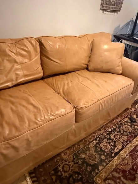Photo of free Leather couch good condition (North Framingham) #1