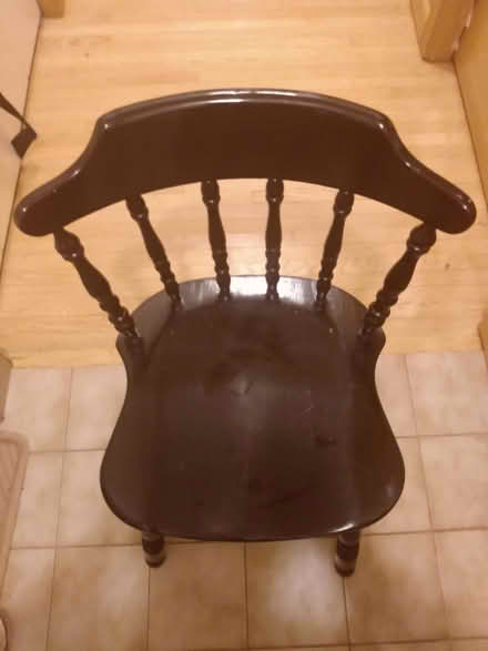Photo of free Solid wood black chair (Near Baseline Rd. & Clyde Ave.) #1
