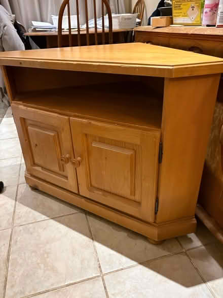 Photo of free Wooden corner TV cabinet (Cv11 6NA) #1