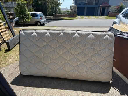 Photo of free King single slat bed and mattress (Mansfield) #1