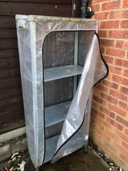 Photo of free Metal shelving with cover (Whitehill SG4) #1