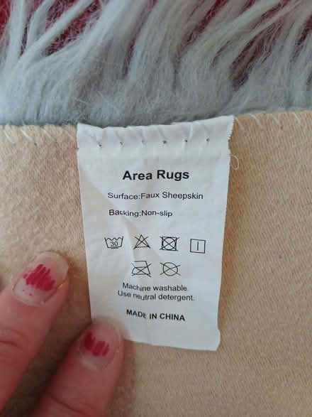 Photo of free Grey Faux Sheepskin Area Rug (Orgreave S13) #2