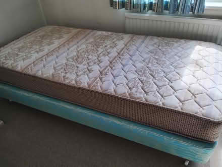 Photo of free Single bed base and one mattress (Bedford) #1