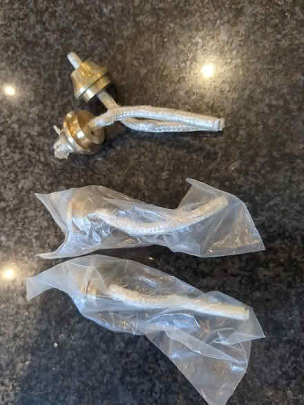 Photo of free 4 brass wick holders (Liphook GU30) #1