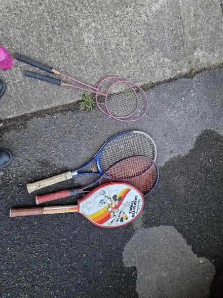 Photo of free Badmington and tennis rackets (Sainsburys GL52) #1