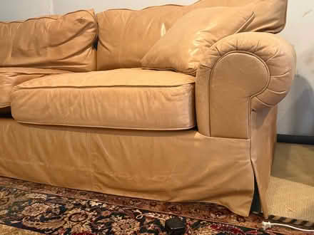 Photo of free Leather couch good condition (North Framingham) #2