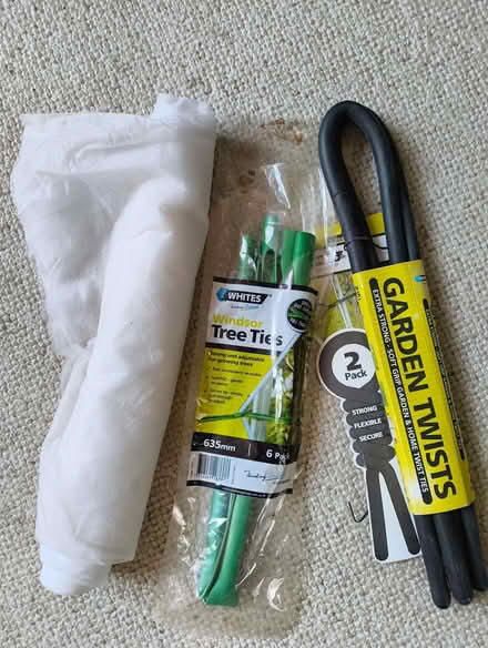 Photo of free Garden twists (part roll), tree ties (4) and fleece (Sutton Park DY11) #1
