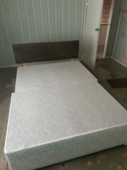 Photo of free Double bed base with headboard (Kirkby L33) #1