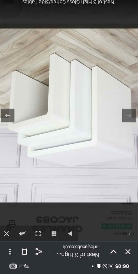 Photo of White gloss coffee table (Roath CF24) #2