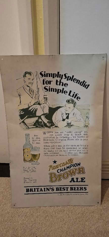 Photo of free Newcastle brown ale metal picture (Chelmsford CM1) #1