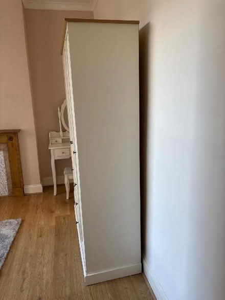 Photo of free White wardrobe - 3 door 3 drawer (Chalford GL6) #4