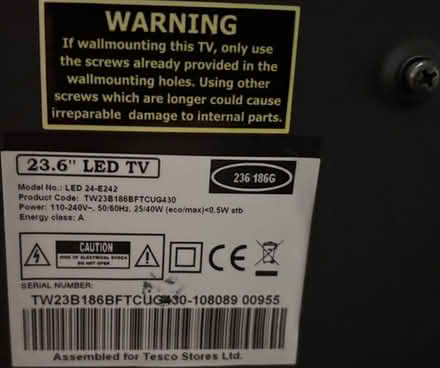 Photo of free Tecnika 24” LED Non-Smart TV - No remote (Lemsford AL8) #3