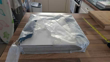 Photo of free 8 matt white floor tiles (Hednesford WS12) #3