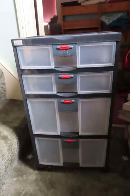 Photo of free plastic 4 drawer storage unit (Abingdon OX14) #1