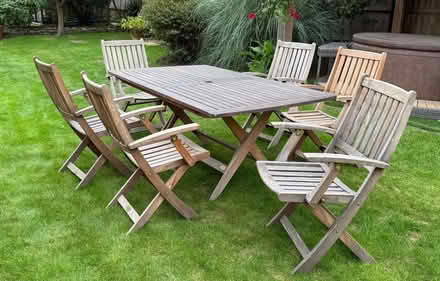 Photo of free Teak Garden Table and Chairs (Cutteslowe OX2) #1