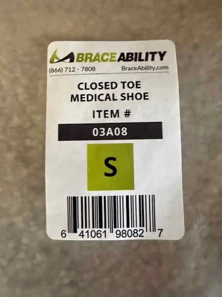 Photo of free Closed Toe Medical Shoe (Cupertino - DeAnza and 280) #2