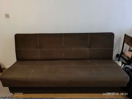 Photo of free 3 seater big bown bed sofa (NW7 (Mill Hill)) #1