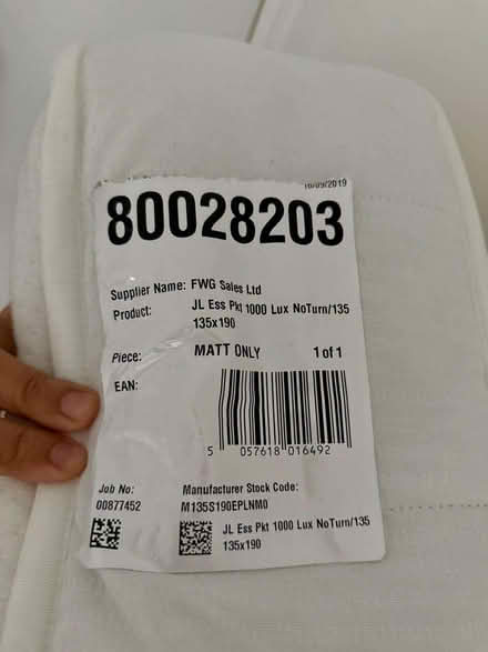 Photo of free Double Mattress (Saint Luke's EC1V) #1
