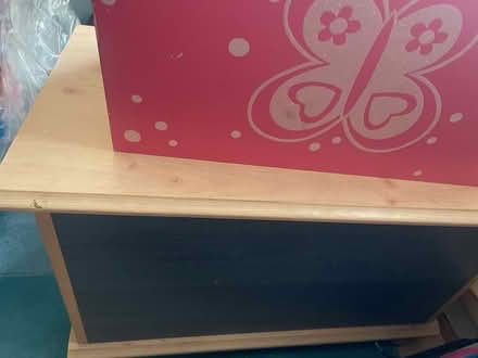 Photo of free Toy box. Pink wooden box (BA13) #1