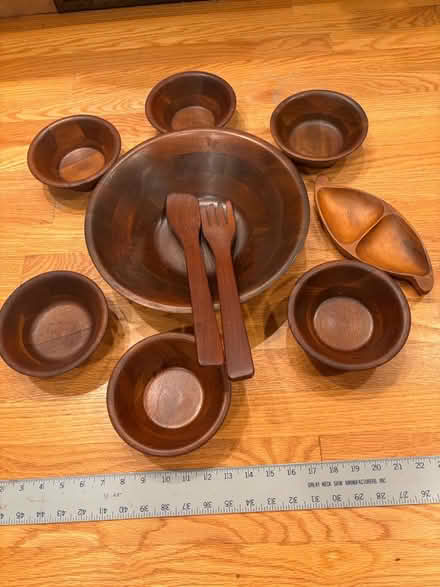 Photo of free 10 piece Teak Salad Bowl Set (Simsbury) #2