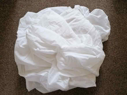 Photo of free 3 white fitted single sheets (Deneside View DH2) #1