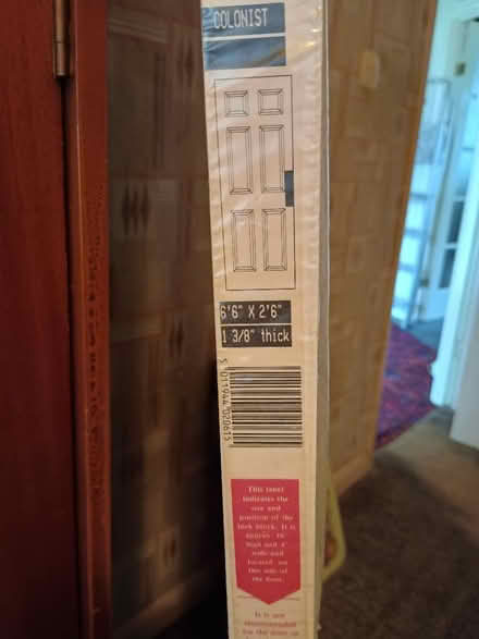 Photo of free 2 white internal wooden doors (Woodley RG5) #3