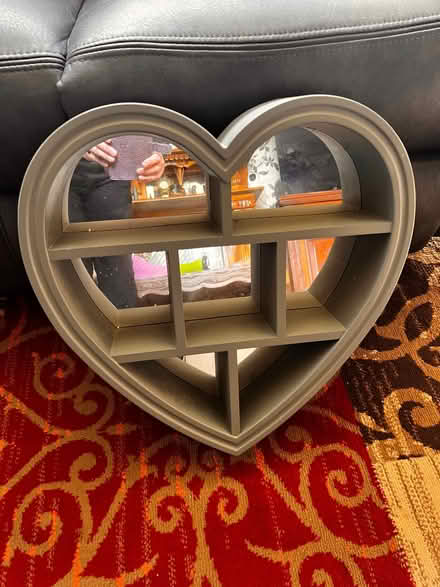 Photo of free Heart mirror with display shelves (Spondon DE21) #3