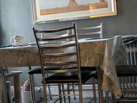 Photo of free Glass/silver chrome table + 4 chairs (Portsmouth PO2) #2