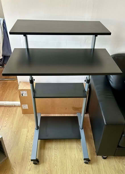 Photo of free Mobile Height Adjustable Standing Up Desk with Storage (E9) #1